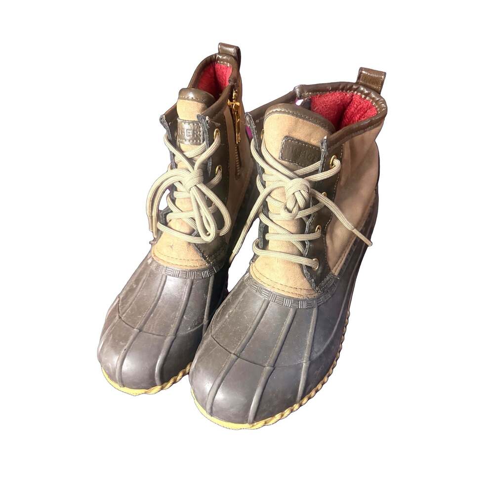 Tommy Hilfiger Twregal-C Women's Brown Tan Duck Rain Boots Size 7M - Picture 3 of 10